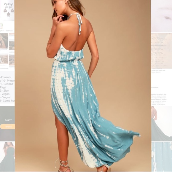 Lulus Dresses & Skirts - Lulus blue and white in a daydream maxi